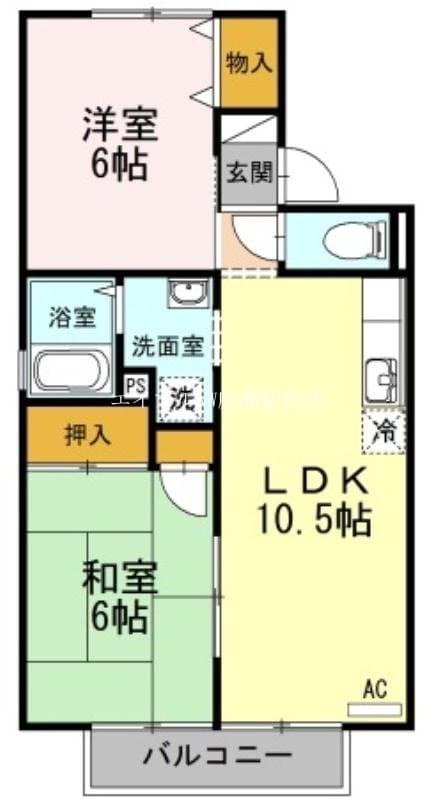 フォンティーヌ　Ｅ棟の物件間取画像