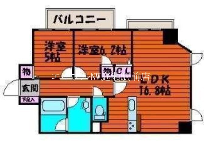 ライオンズタワー岡山表町の物件間取画像