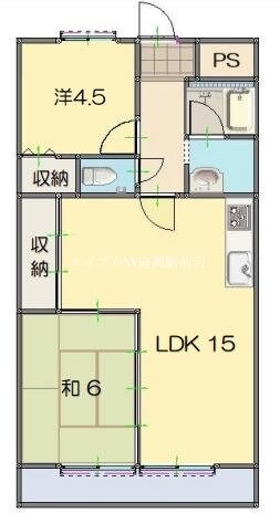 倉敷サンコーポの物件間取画像