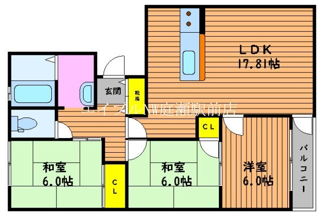 津島南サンコーポの物件間取画像