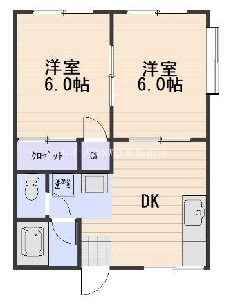 パークサイドハイツＢ棟の物件間取画像