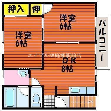 メゾン撫川　Ⅱ号棟の物件間取画像