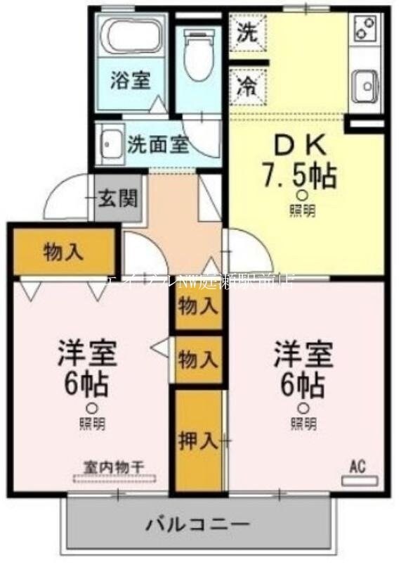 メゾンヴァントワァ　Ａ棟の物件間取画像