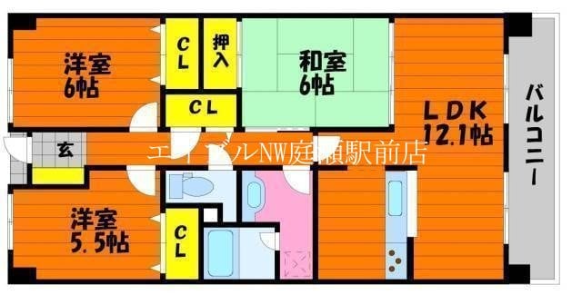 アルファステイツ老松町弐番館の物件間取画像