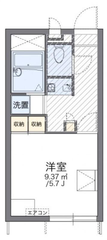 レオパレスピュア高松の物件間取画像