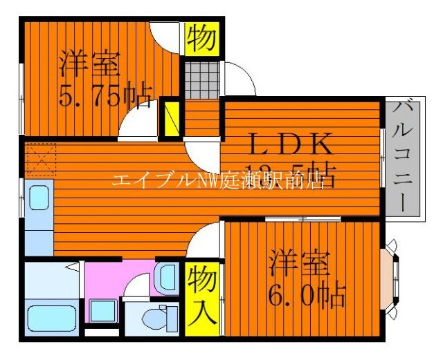 グリーンパーク西辛川Ｃの物件間取画像