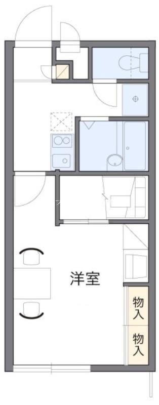 レオパレスアイボリーＤの物件間取画像