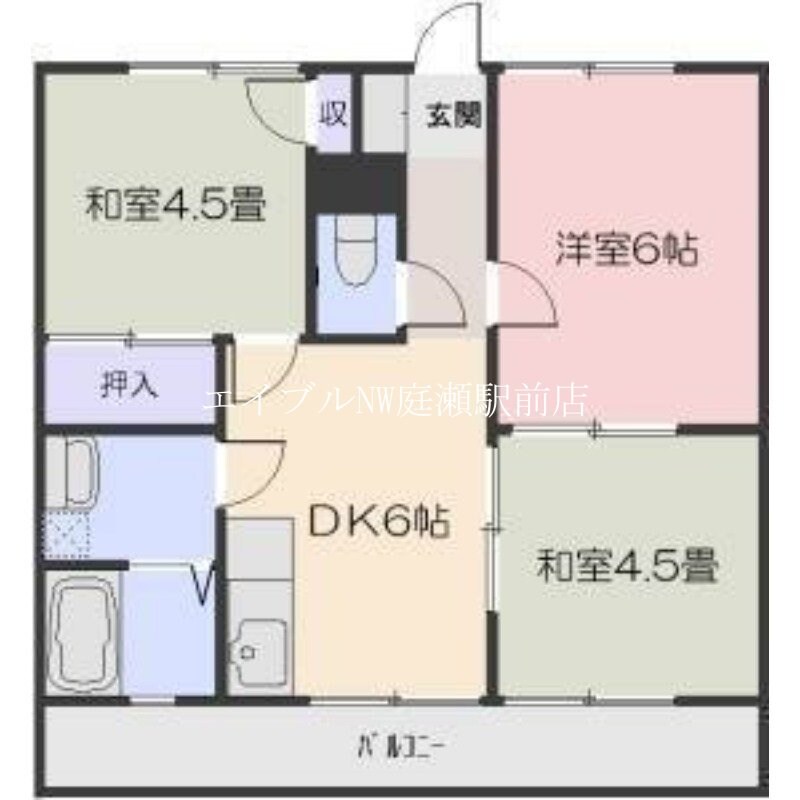 ビレッジ八浜の物件間取画像