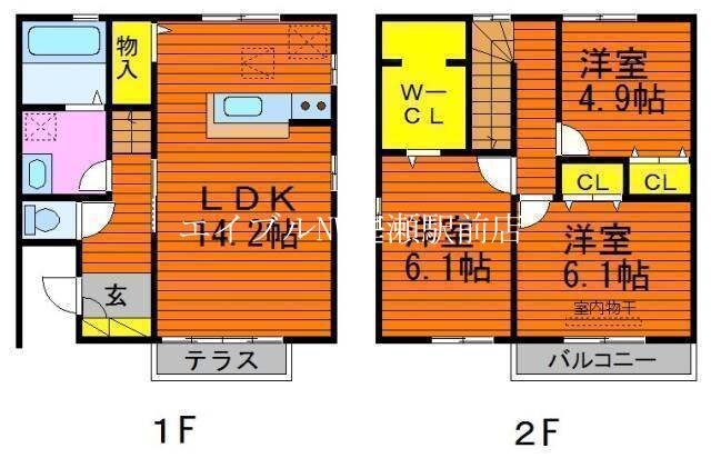 桜　Ｂ棟の物件間取画像