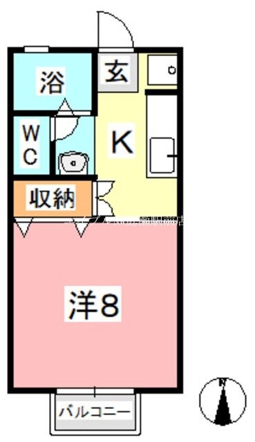 セゾン和気　Aの物件間取画像