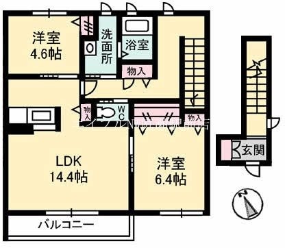 ヴァン・パサージュ　Ａ棟の物件間取画像