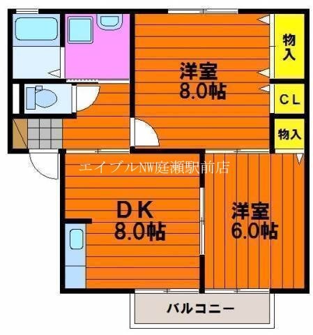 メゾンプリネール　Ｂ棟の物件間取画像