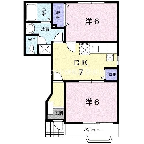 ベルデュール　Ｂの物件間取画像