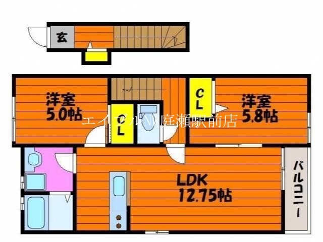 SmartLifeイオンA棟の物件間取画像