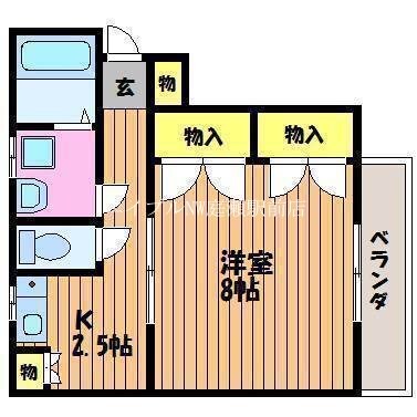 庭瀬メゾンＣの物件間取画像