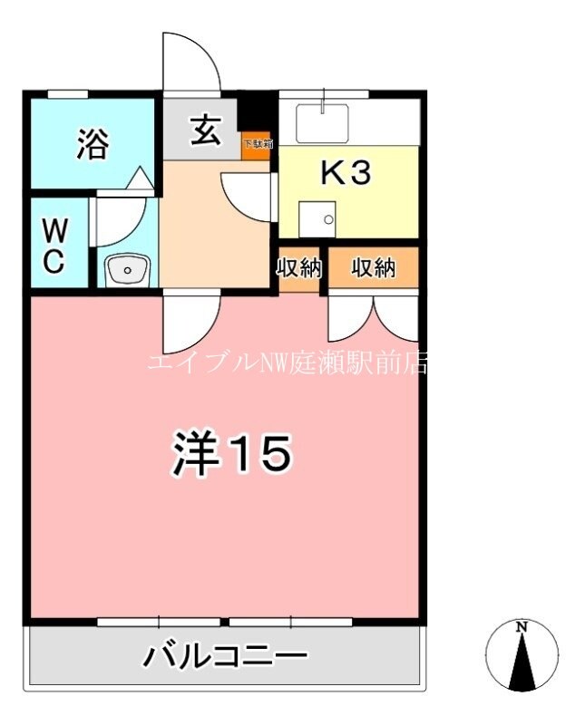 ブールブランシュ　B棟の物件間取画像