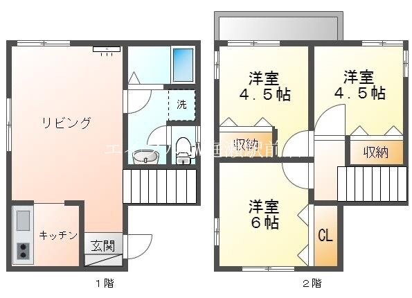 ベルリード四十瀬　B棟の物件間取画像