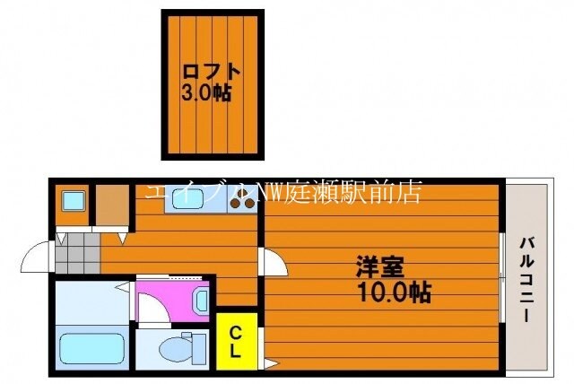 フラッツァ水江　Ｂ棟の物件間取画像