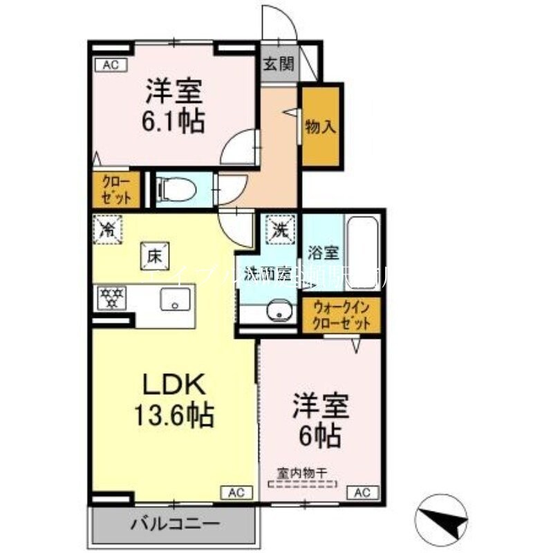 HONEY BEAR Ａ棟の物件間取画像