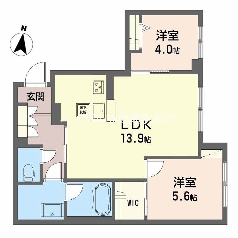 コンフォルト大元駅の物件間取画像