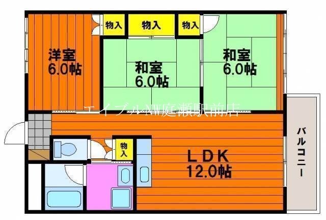 キャステル新野の物件間取画像