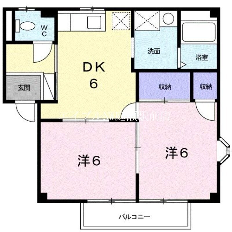 ボナール平野Ｂの物件間取画像