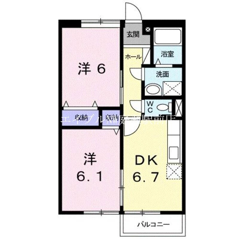 サンライズ　オアシスＡの物件間取画像