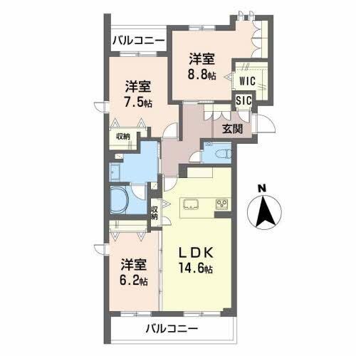 グラン東伊場の物件間取画像