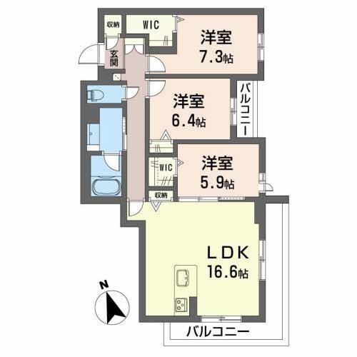 べレオ助信町の物件間取画像