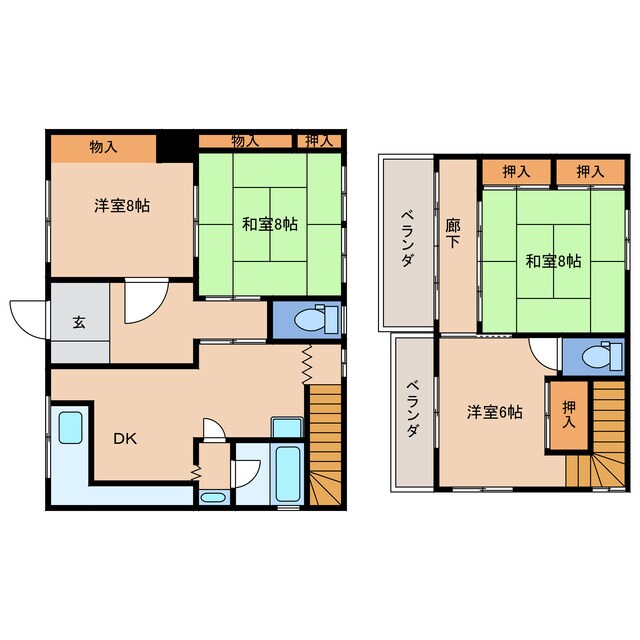 中島三丁目大石様貸家の物件間取画像