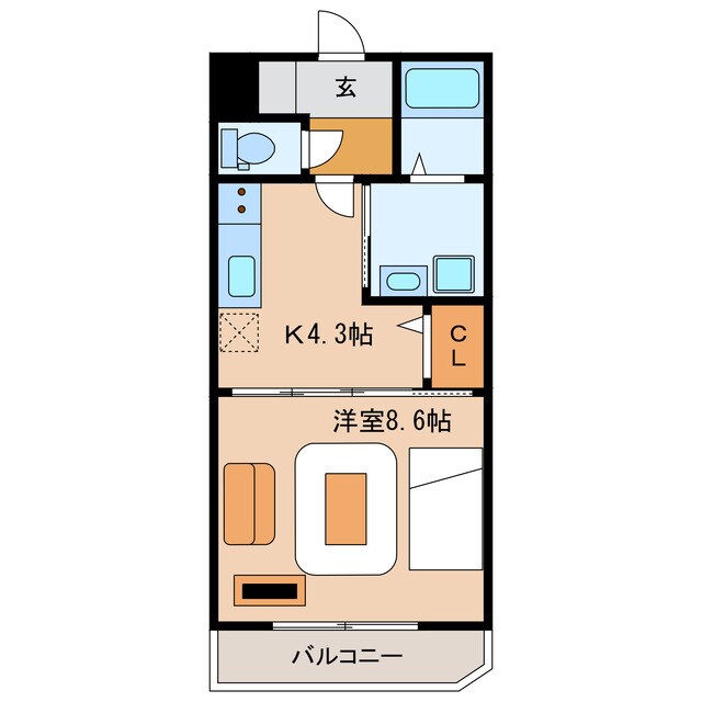 鴨江レジデンスの物件間取画像