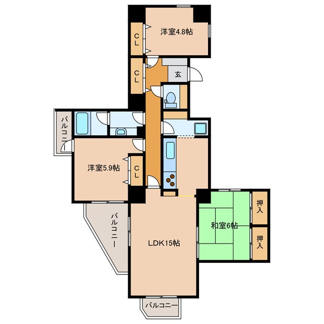 広沢ガーデンヒルズの物件間取画像