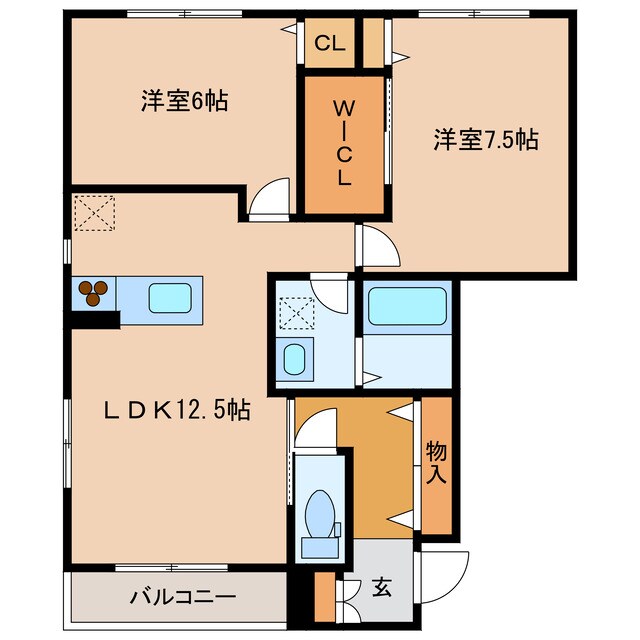 ヴィラーチェの物件間取画像