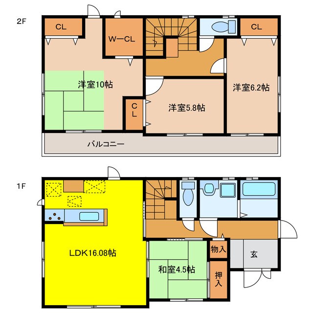 広沢2丁目戸建ての物件間取画像