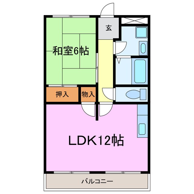 上ノ山ハイツⅢの物件間取画像