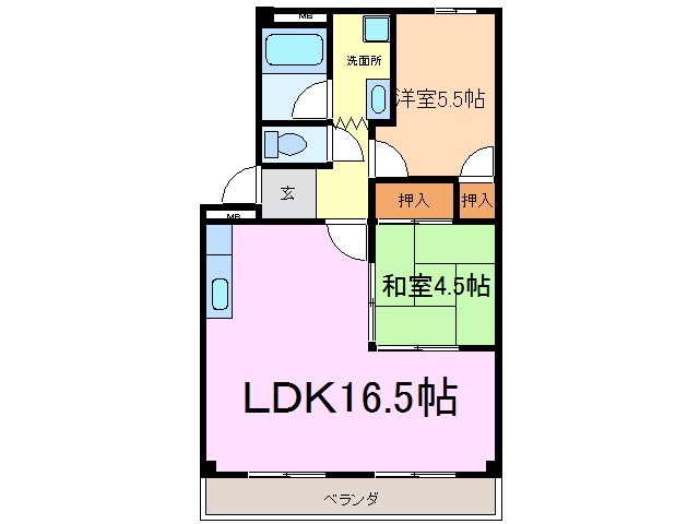 クリスタルパレスの物件間取画像