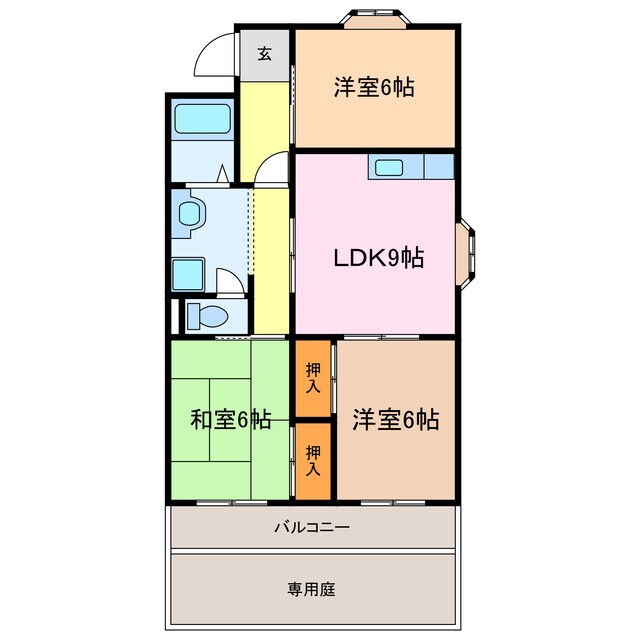 ラフォーレ若竹の物件間取画像