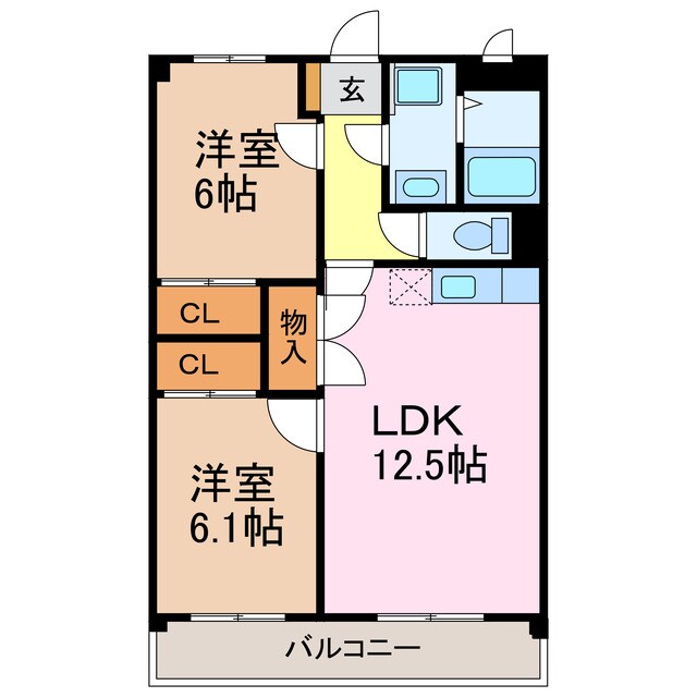 レージュエクセルの物件間取画像