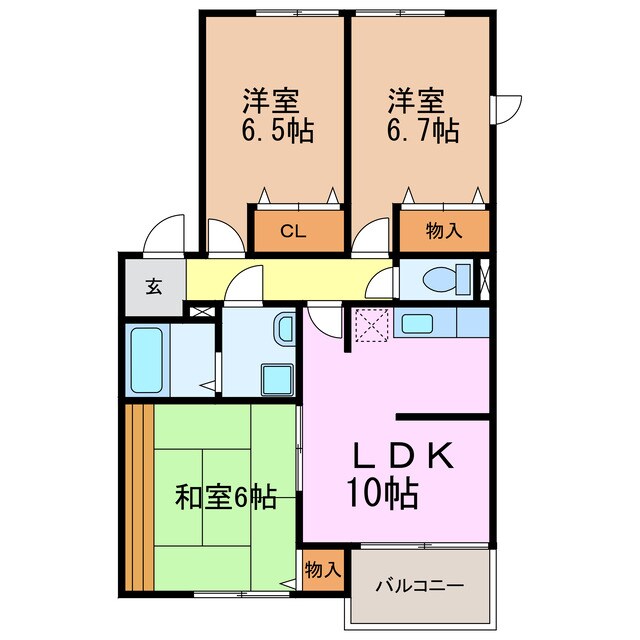 スプリングヒルズⅠ･Ⅱの物件間取画像