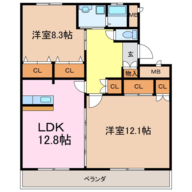 コンフォール大清水の物件間取画像