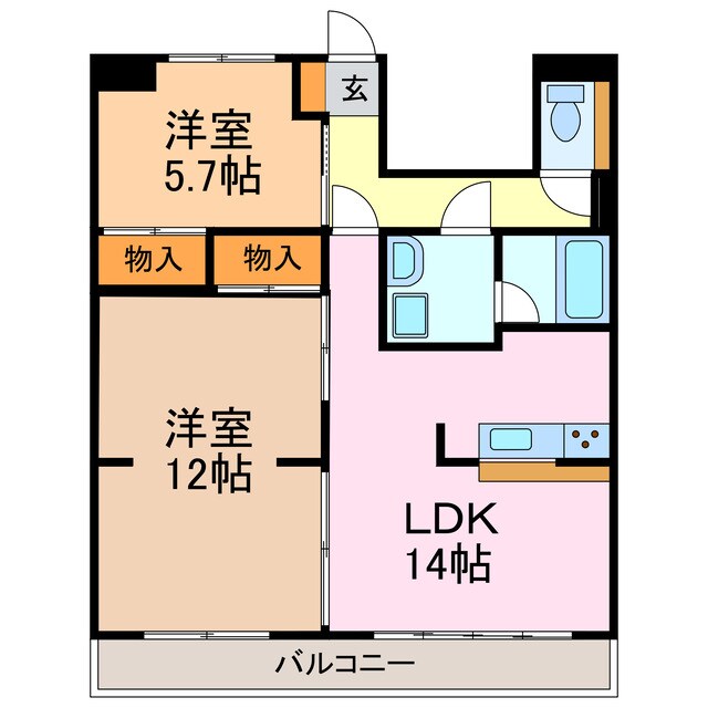 アークヒルズ徳重の物件間取画像