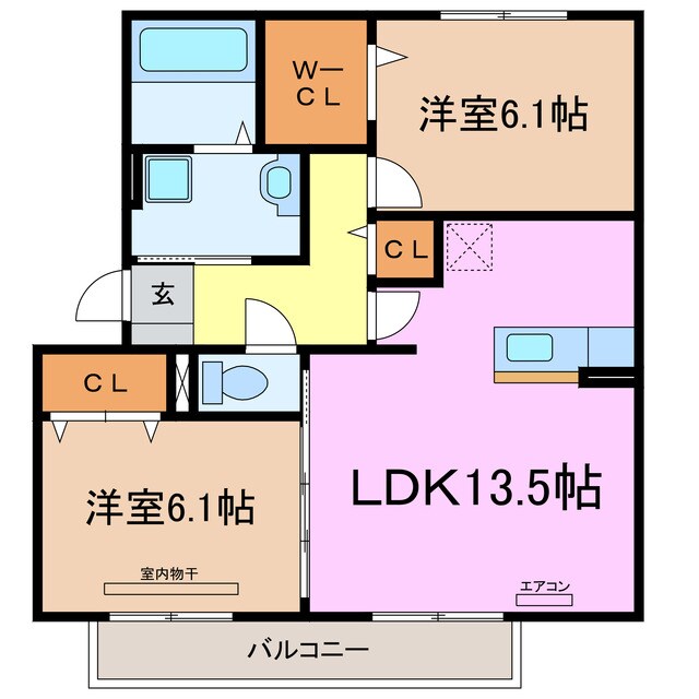 プレリー南山の物件間取画像