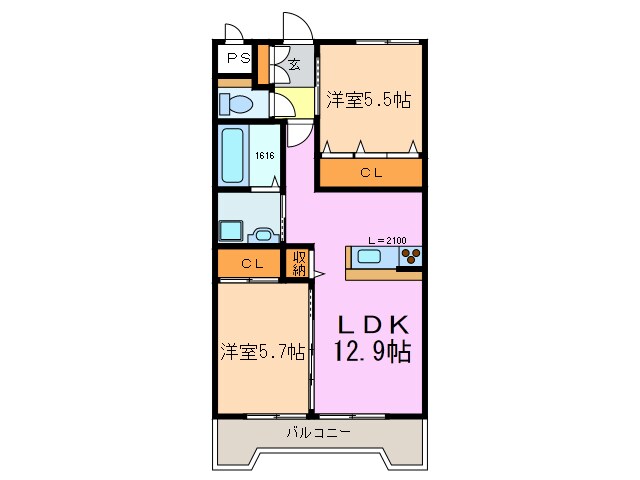 CN stage　輝の物件間取画像