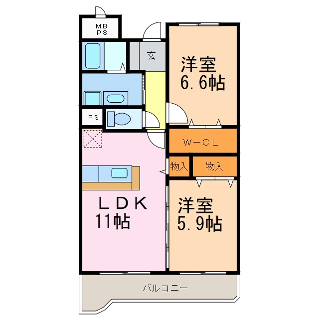 シエーヌ　ビラージュⅠの物件間取画像