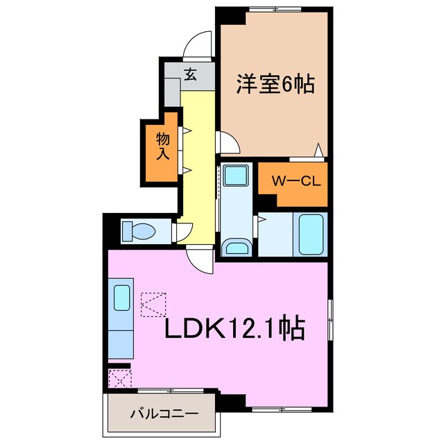 ハピネス中ノ島の物件間取画像