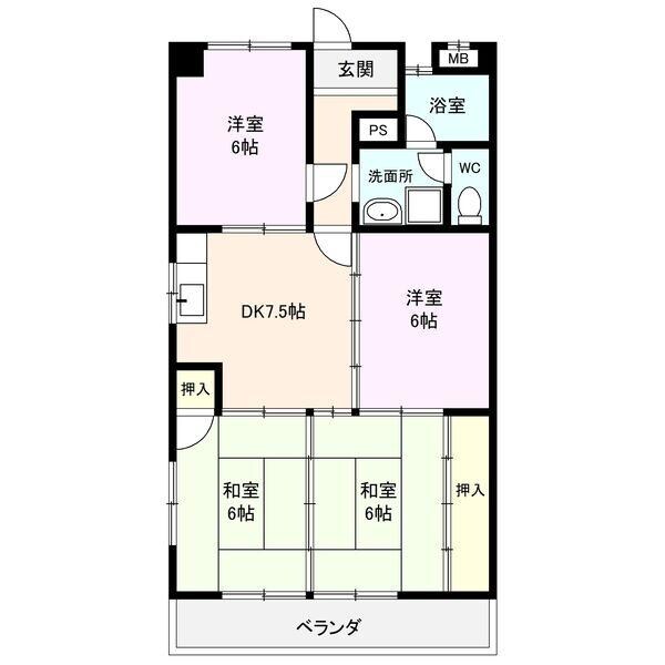 パークサイド砂田の物件間取画像