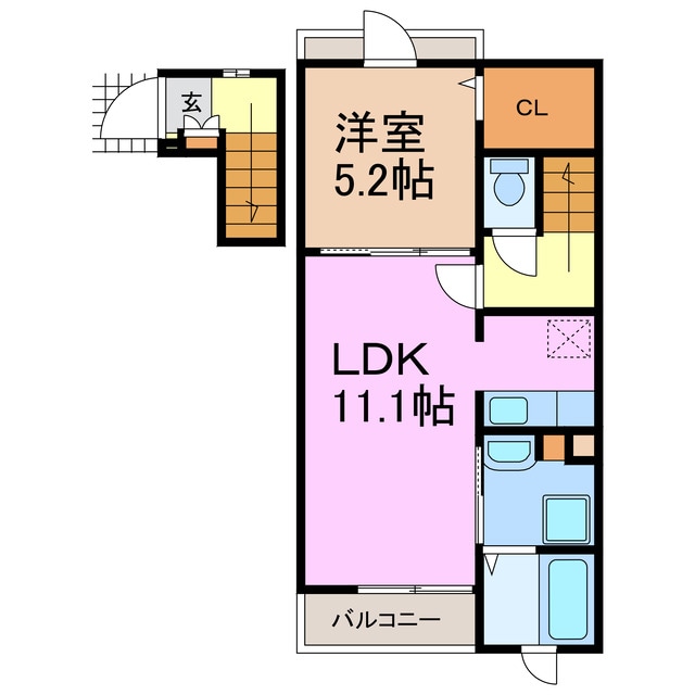 Pace.K(ﾊﾟｰﾁｪ.ｹｨ)の物件間取画像