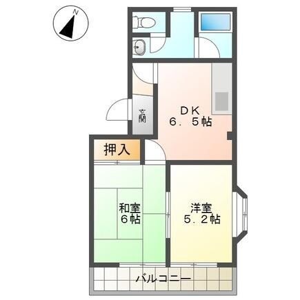 サウスヒルズＢ棟の物件間取画像