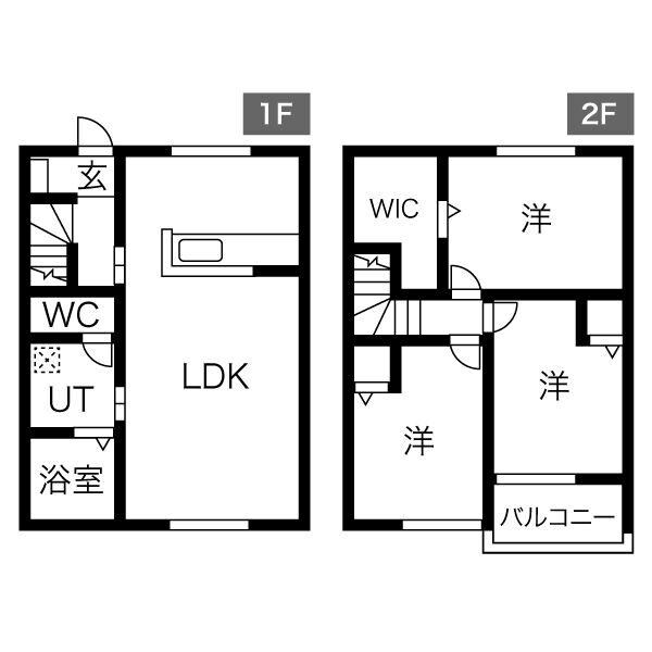 西川町貸家B棟の物件間取画像