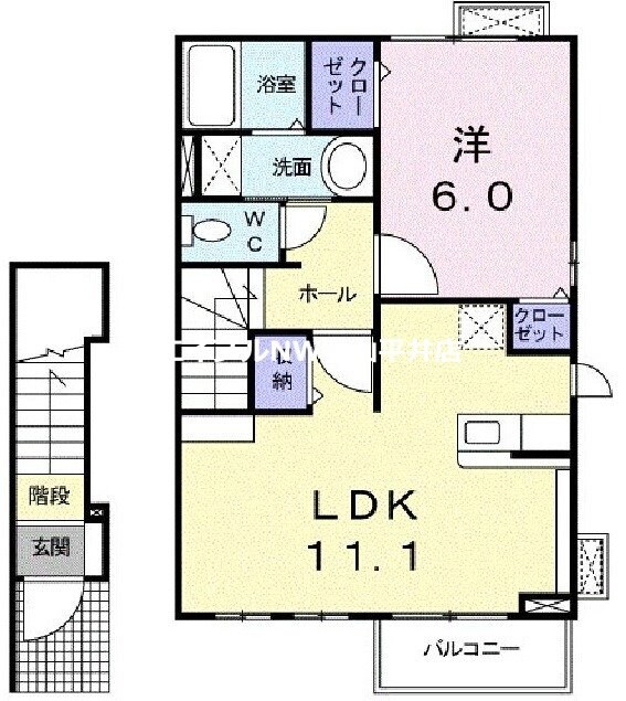 マーヴェラスＡの物件間取画像